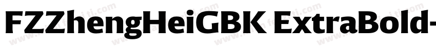 FZZhengHeiGBK ExtraBold字体转换